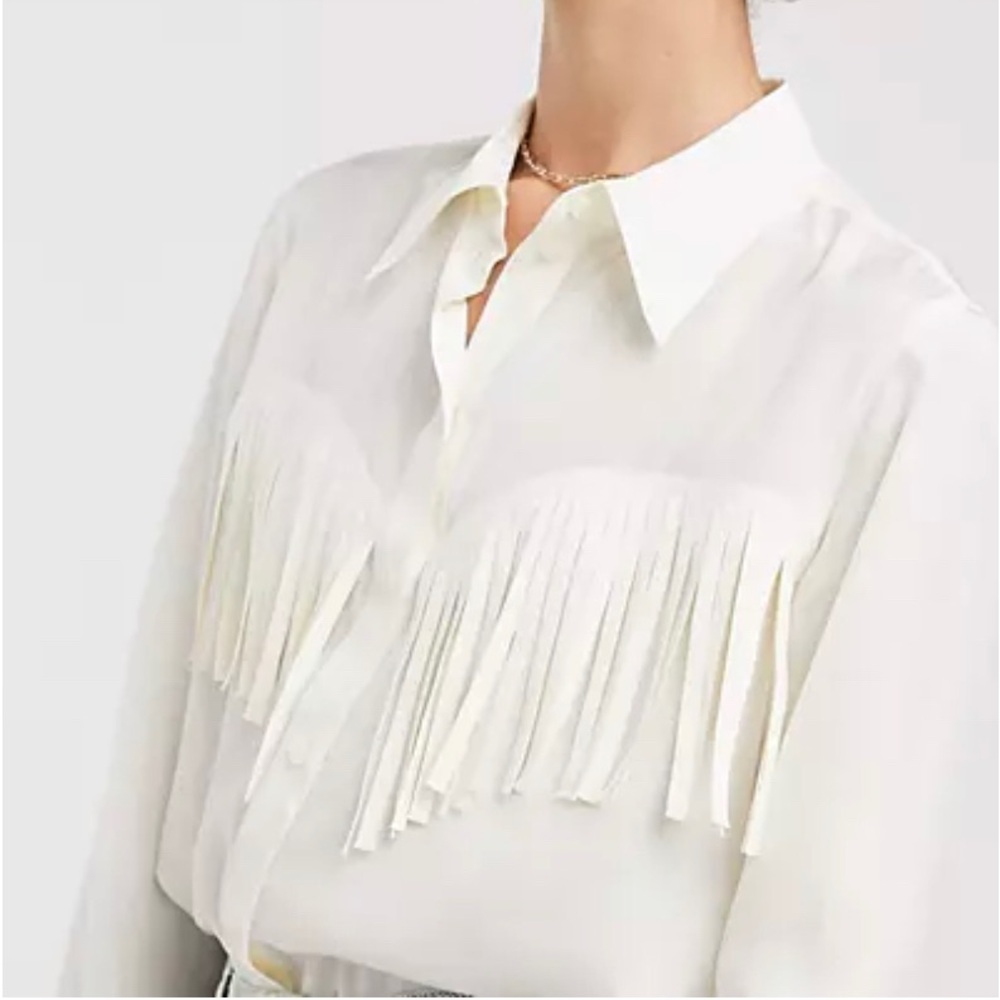 And Other Stories Satin Fringe Blouse